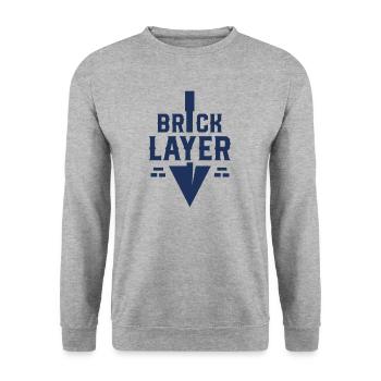 Maurerei Maurer Maurern Team Mauer Bauen - Unisex Pullover - Weißgrau meliert - Vorne - Alina (178cm) & Michal (187cm)