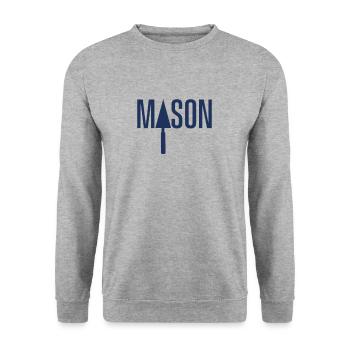 Maçons maçons - Sweat-shirt Unisexe - gris chiné - Devant - Alina (178cm) & Michal (187cm)