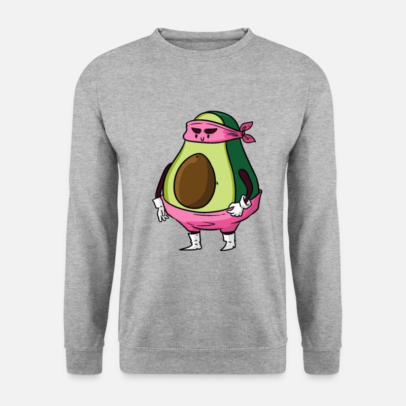 Avocado Hero - Unisex Pullover - Weißgrau meliert