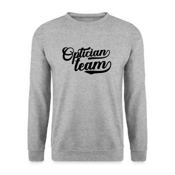 Augen Team Optiker optician optician - Unisex Sweatshirt - salt & pepper - Front - Alina (178cm) & Michal (187cm)
