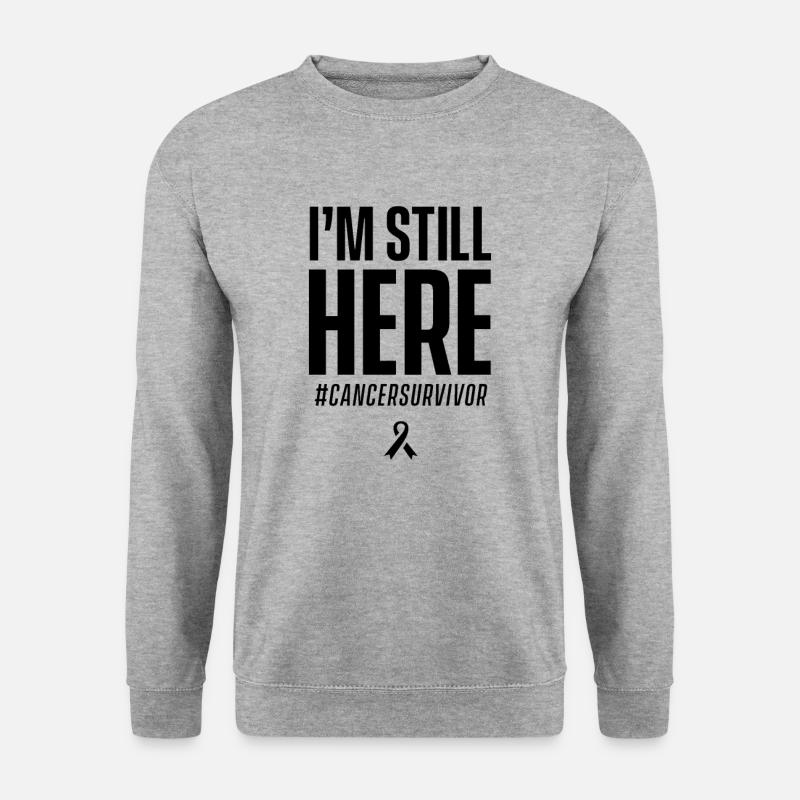 Überleben Brustkrebs Krebs Überlebender Tumor Team - Unisex Pullover - Weißgrau meliert