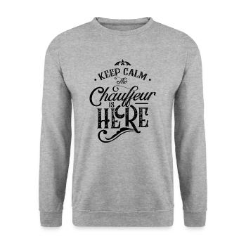 Chauffeur Team Wedding Driver Driver Chauffeur - Unisex Sweatshirt - salt & pepper - Front - Alina (178cm) & Michal (187cm)