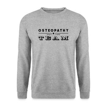 Heilpraxis Osteopathie Osteopathin Osteopath Team - Unisex Sweatshirt - salt & pepper - Front - Alina (178cm) & Michal (187cm)