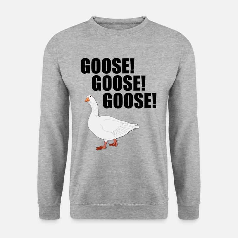Gans Gans Gans - Unisex Pullover - Weißgrau meliert