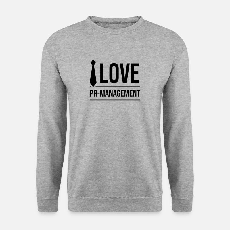 PR Manager - Unisex Pullover - Weißgrau meliert