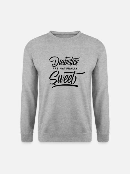 Blutzucker Diabetiker Spruch Insulin Diabetes - Unisex Pullover - Weißgrau meliert