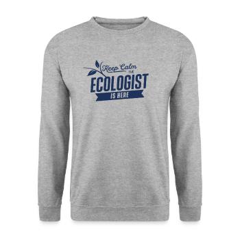 Ecologist ecology ecologist eco nature team - Unisex Sweatshirt - salt & pepper - Front - Alina (178cm) & Michal (187cm)