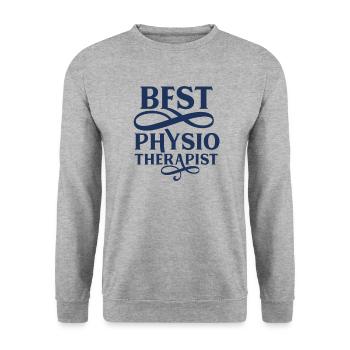 Physiotherapist - Unisex Sweatshirt - salt & pepper - Front - Alina (178cm) & Michal (187cm)