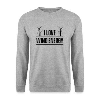 Wind energy wind power lovers windmill windmill - Unisex Sweatshirt - salt & pepper - Front - Alina (178cm) & Michal (187cm)