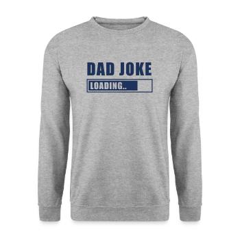 Dad Joke - Unisex Pullover - Weißgrau meliert - Vorne - Alina (178cm) & Michal (187cm)