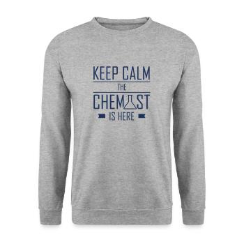 Chemistry chemist chemical chemist team - Unisex Sweatshirt - salt & pepper - Front - Alina (178cm) & Michal (187cm)