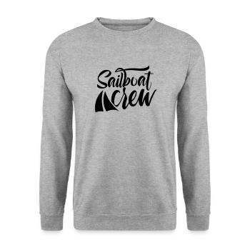 Sailboat sailing yacht skipper captain ship crew - Unisex Sweatshirt - salt & pepper - Front - Alina (178cm) & Michal (187cm)