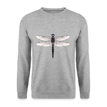 Libellule insecte insecte nature nature amoureux - Sweat-shirt Unisexe - gris chiné - Devant - Alina (178cm) & Michal (187cm)
