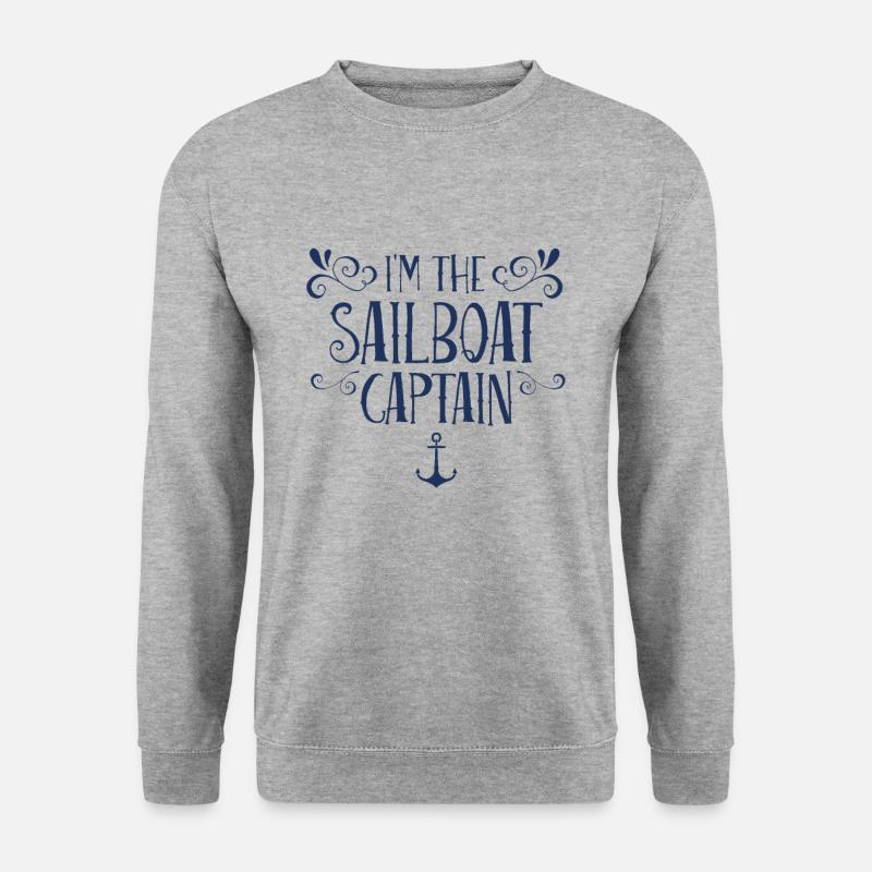 Segeln Segel - Unisex Pullover - Weißgrau meliert