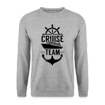 Kreuzfahrten Schiff Kreuzfahrt Yacht Crew Reise - Unisex Pullover - Weißgrau meliert - Vorne - Alina (178cm) & Michal (187cm)