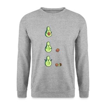 Avocat Grossesse Naissance Bébé Enfant - Sweat-shirt Unisexe - gris chiné - Devant - Alina (178cm) & Michal (187cm)
