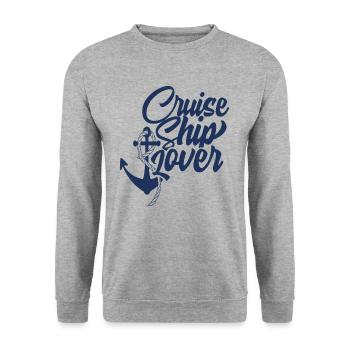 Kreuzfahrtschiff - Unisex Pullover - Weißgrau meliert - Vorne - Alina (178cm) & Michal (187cm)