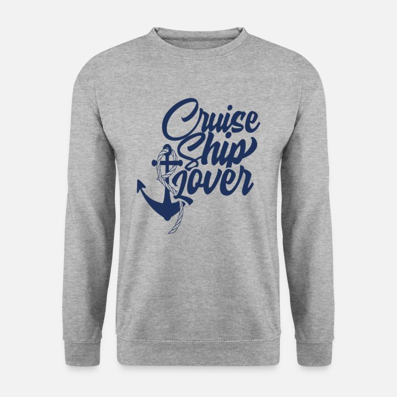 Kreuzfahrtschiff - Unisex Pullover - Weißgrau meliert