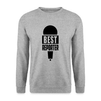 Best Reporter - Unisex Sweatshirt - salt & pepper - Front - Alina (178cm) & Michal (187cm)