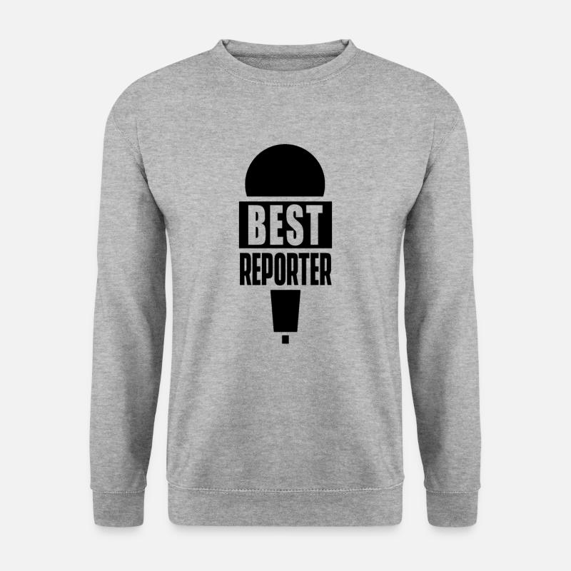 Bester Reporter - Unisex Pullover - Weißgrau meliert
