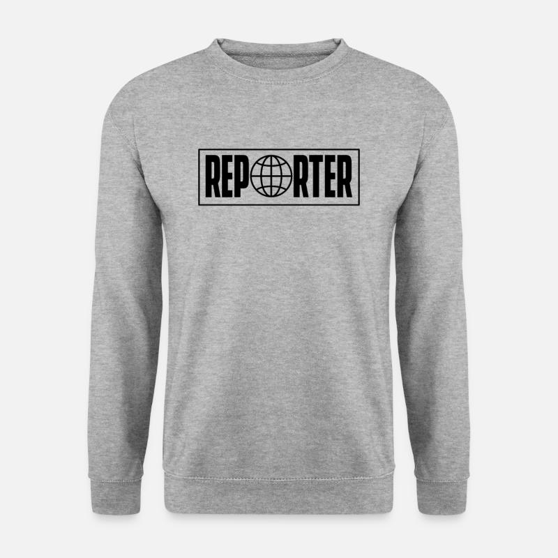 Reporter - Unisex Pullover - Weißgrau meliert