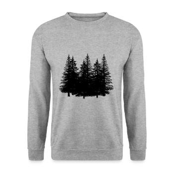 Forêt noir nature conifères arbres arbres - Sweat-shirt Unisexe - gris chiné - Devant - Alina (178cm) & Michal (187cm)
