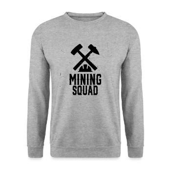 Mine miner mining miner miner - Unisex Sweatshirt - salt & pepper - Front - Alina (178cm) & Michal (187cm)