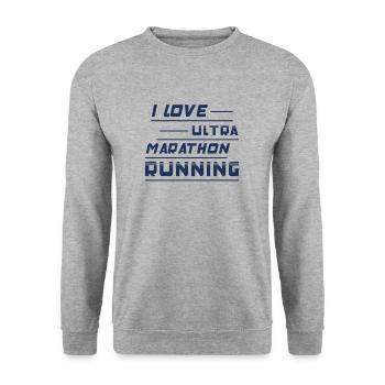 Run marathon ultramarathon ultra runner - Unisex Sweatshirt - salt & pepper - Front - Alina (178cm) & Michal (187cm)