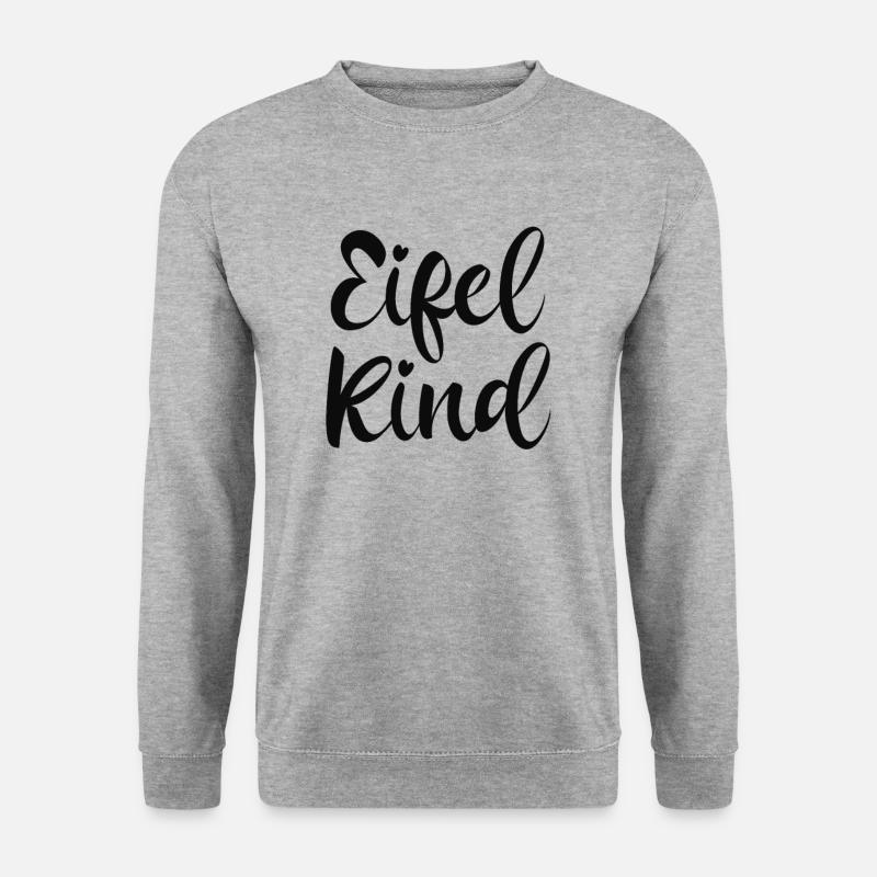 Eifelkind Eifelregion Heimat - Unisex Pullover - Weißgrau meliert