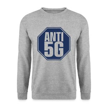 Technologie de rayonnement du réseau opposé 5G - Sweat-shirt Unisexe - gris chiné - Devant - Alina (178cm) & Michal (187cm)