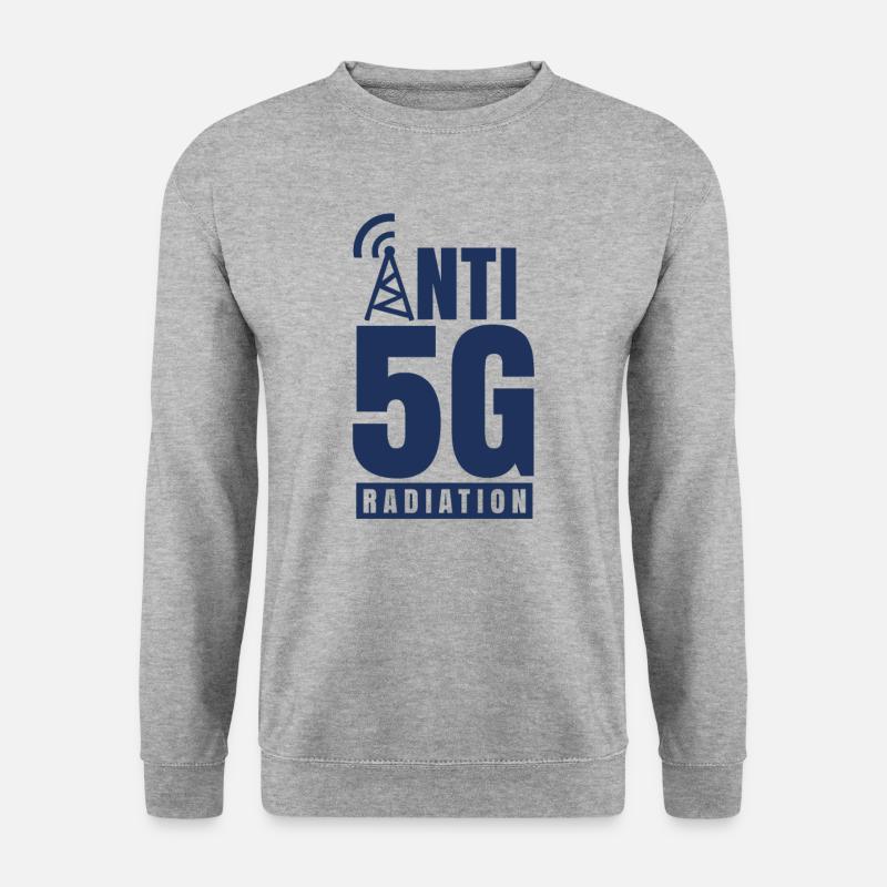 Anti 5G Strahlung - Unisex Pullover - Weißgrau meliert