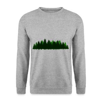 Forest Forest Trees Tree Fir Nature Flora - Unisex Sweatshirt - salt & pepper - Front - Alina (178cm) & Michal (187cm)