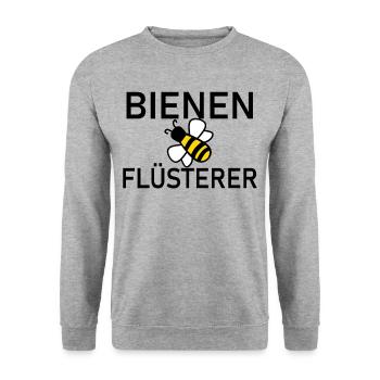 Bienen Flüsterer Imker - Unisex Pullover - Weißgrau meliert - Vorne - Alina (178cm) & Michal (187cm)