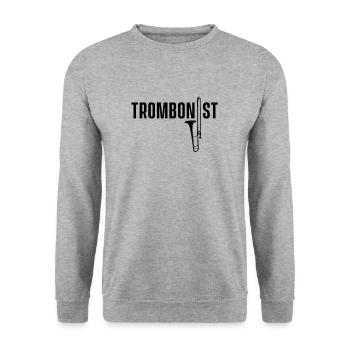 Trombone trombone instrument trombonist musician - Unisex Sweatshirt - salt & pepper - Front - Alina (178cm) & Michal (187cm)