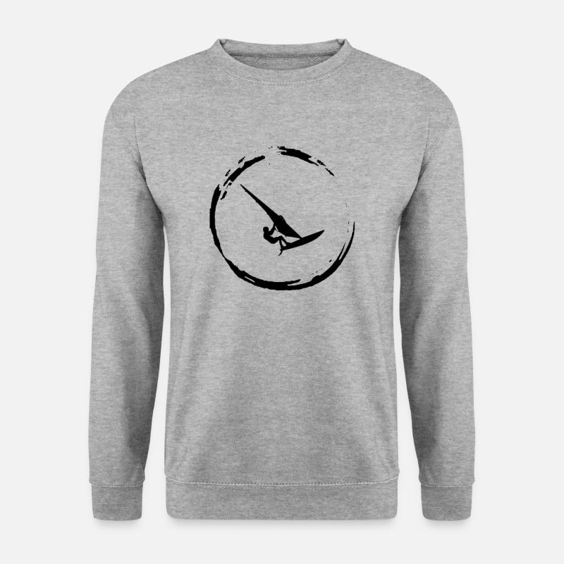 Windsurfer Windsurf Windsurfen - Unisex Pullover - Weißgrau meliert