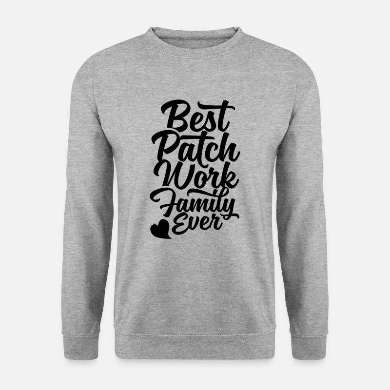 Beste Patchwork Familie überhaupt Stieffamilie - Unisex Pullover - Weißgrau meliert