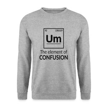 Chimie élément drôle confusion - Sweat-shirt Unisexe - gris chiné - Devant - Alina (178cm) & Michal (187cm)