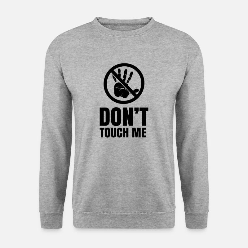 Nicht anfassen - Unisex Pullover - Weißgrau meliert
