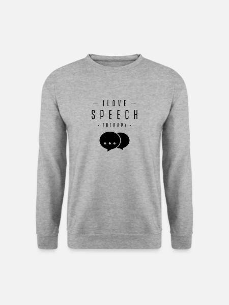 Ik hou van logopedie logopedist logopedist uitspraak - Uniseks sweater - witgrijs gemêleerd