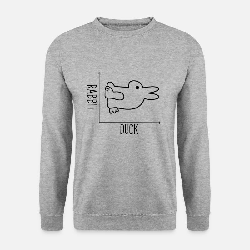 Duck x rabbit graph irony - Unisex Sweatshirt - salt & pepper