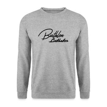 Amateur de biathlon athlète biathlète biathlète - Sweat-shirt Unisexe - gris chiné - Devant - Alina (178cm) & Michal (187cm)
