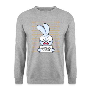 Cute rabbit - Unisex Sweatshirt - salt & pepper - Front - Alina (178cm) & Michal (187cm)