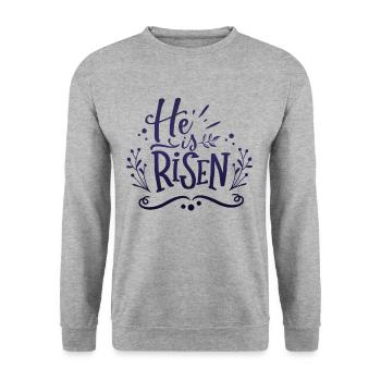 Jésus Christ Résurrection Dieu Christian - Sweat-shirt Unisexe - gris chiné - Devant - Alina (178cm) & Michal (187cm)