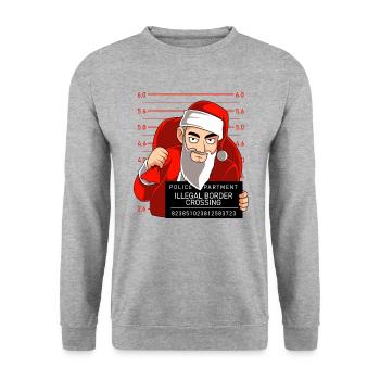 Nicholas passe illégalement la frontière - Sweat-shirt Unisexe - gris chiné - Devant - Alina (178cm) & Michal (187cm)