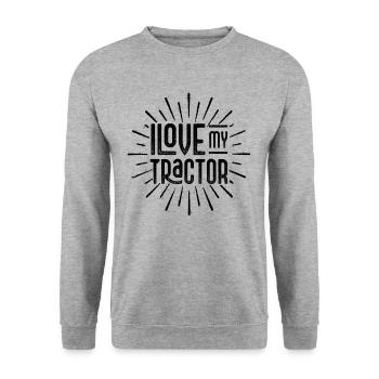 J'adore mon tracteur tracteur tracteur - Sweat-shirt Unisexe - gris chiné - Devant - Alina (178cm) & Michal (187cm)