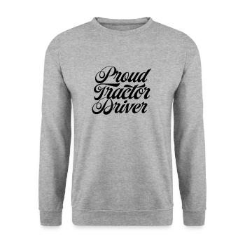 Fier tracteur tracteur tracteur - Sweat-shirt Unisexe - gris chiné - Devant - Alina (178cm) & Michal (187cm)