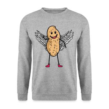 Xmas arachnette nuss ange aile fantasy - Sweat-shirt Unisexe - gris chiné - Devant - Alina (178cm) & Michal (187cm)