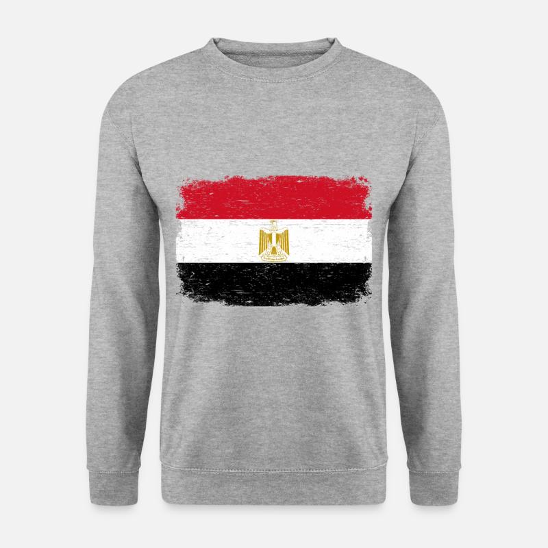 Drapeau de l'Egypte cadeau drapeau de l'Egypte pour les Egyptiens - Sweat-shirt Unisexe - gris chiné