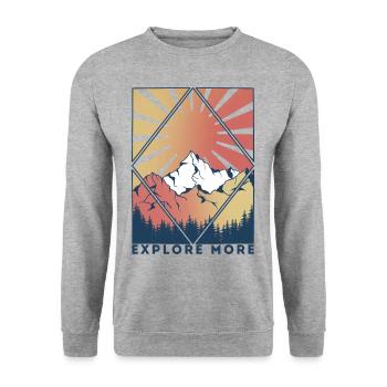 Voyage randonnée explorer montagne explorer escalade - Sweat-shirt Unisexe - gris chiné - Devant - Alina (178cm) & Michal (187cm)