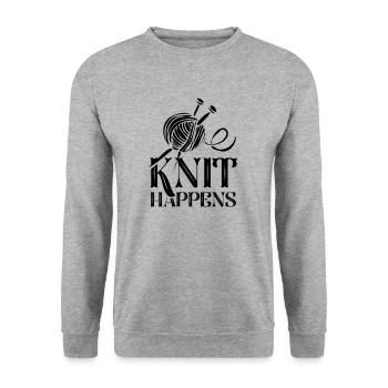 Tricots noeud tricot tricoteuse tricoteuse - Sweat-shirt Unisexe - gris chiné - Devant - Alina (178cm) & Michal (187cm)